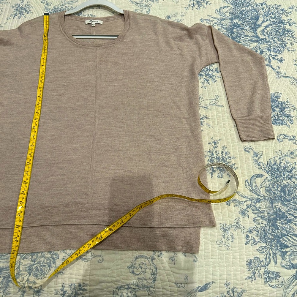 MADEWELL pale mauvish-tan tunic sweater - size S